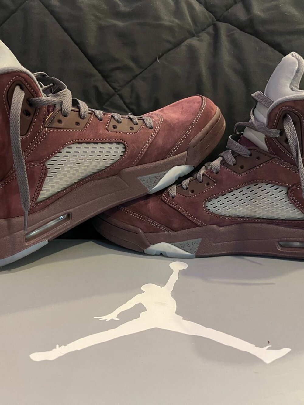 🔥 Jordan 5 Burgundy Size 12 Men Very Clean No Box 🔥